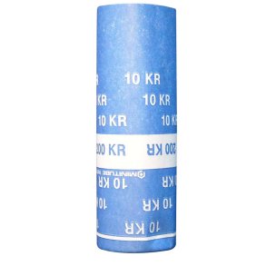 M�nt Papirtutter 10 kroner Bl� kasse med 1900 stk.