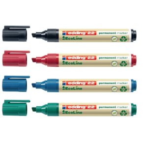 edding 22 Permanent EcoLine marker st med 4 penne