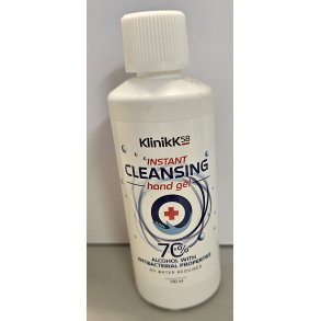 Klinikk58 Instant Cleansing Hand Gel 100 ml / 70% alc. CE Cert.
