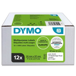 DYMO LW Multifunktionelle Etiketter, 32x57mm - 1000 St.
