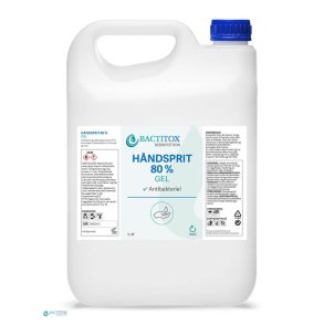 Hndsprit gel til dispenser, 5 liter 80% - klar til brug