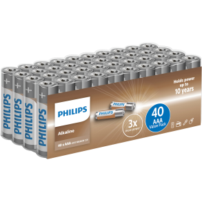 Philips Batteri Tech Alkaline AAA 40-Pak